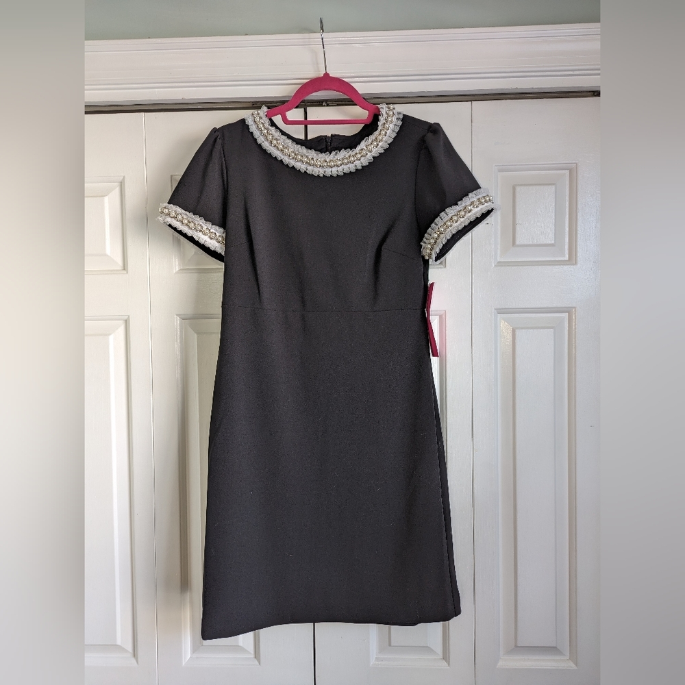 NWT Betsey Johnson Sz 6 Jeweled Little Black Dress